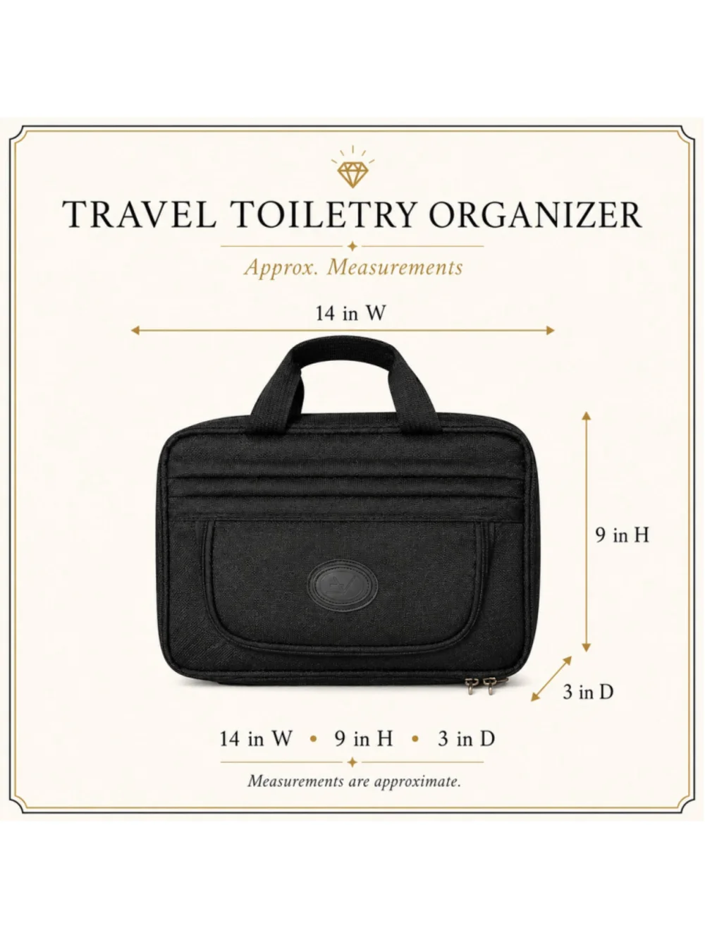 Unbranded Hanging Travel Toiletry Organizer, One Size, Black